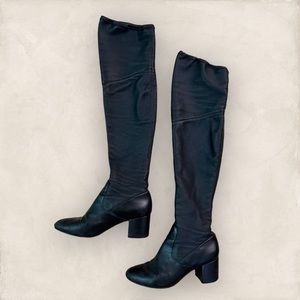 SCHUTZ Leather Knee High Boots (Black)